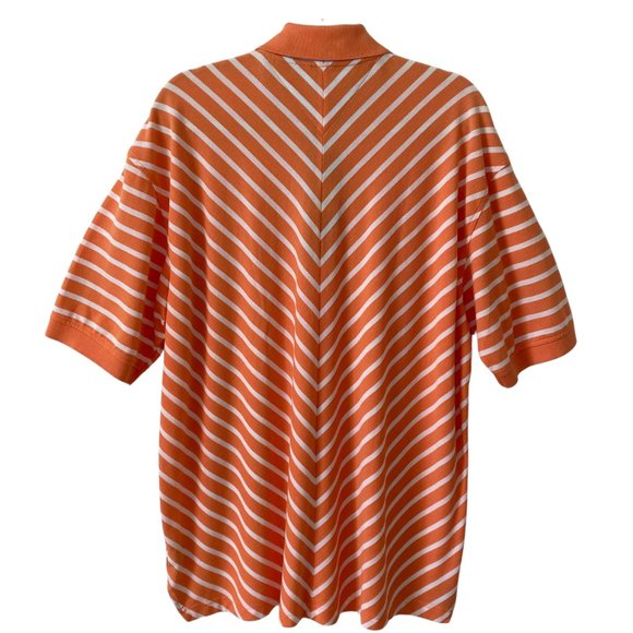 TOMMY HILFIGER POLO SHIRT XL ORANGE DIAGONAL STRIPE VERY UNIQUE SHIRT - Picture 2 of 16